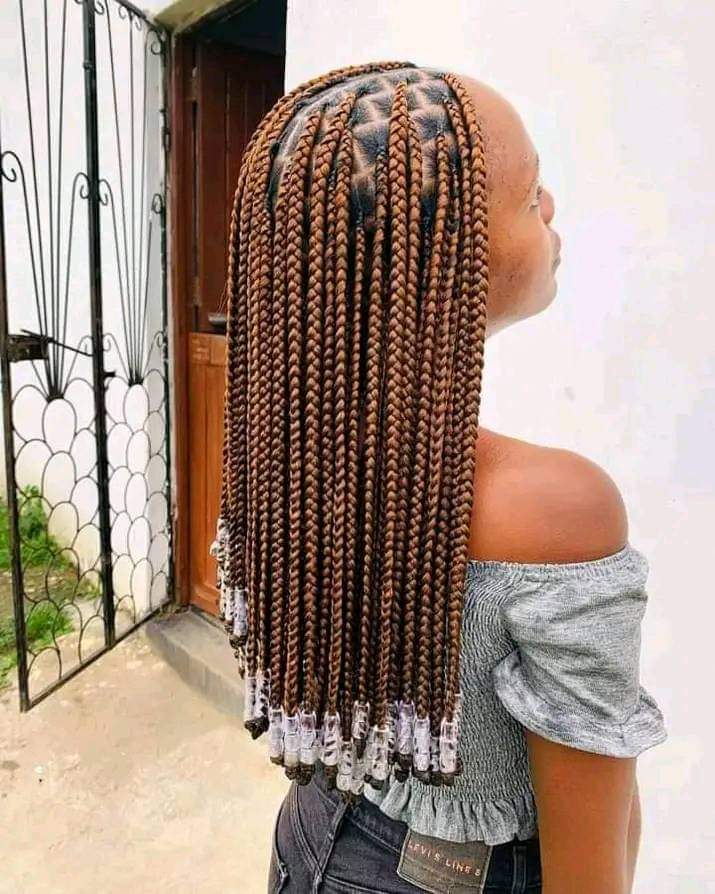 2022 Braids Hairstyles With Beads For Ladies 5