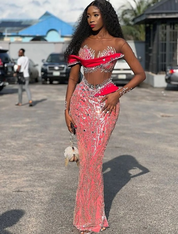 Latest Lace Gown Styles 2022 for Ladies in Nigeria 3