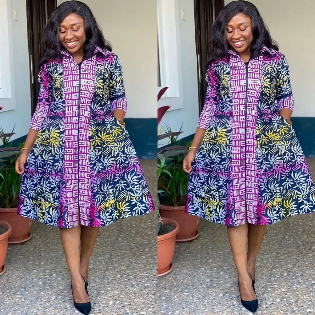 Latest Ankara Flare Gown styles for Pretty Ladies 2023 1