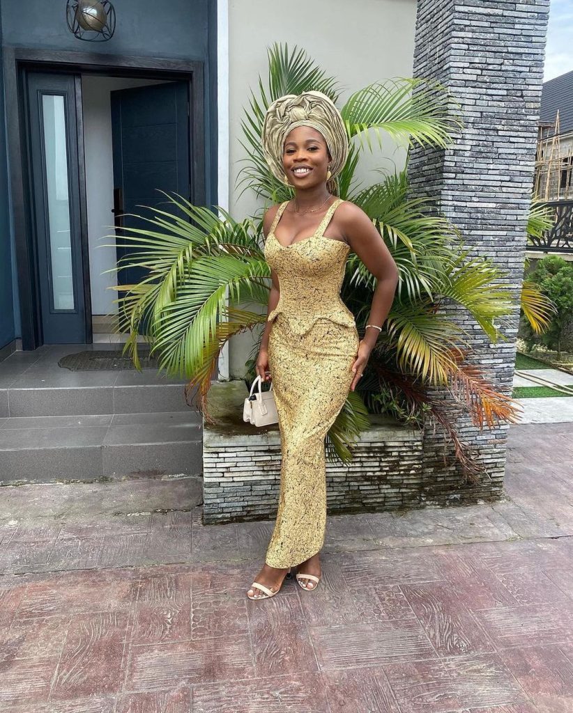 Oustanding and Best Aso Ebi Lace Styles for all Outings 2023 4