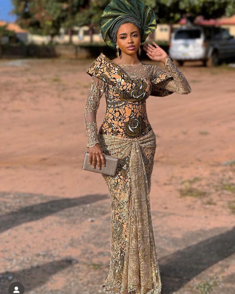 2023 Eye Catching Aso Ebi Lace Styles for Slim Ladies 5