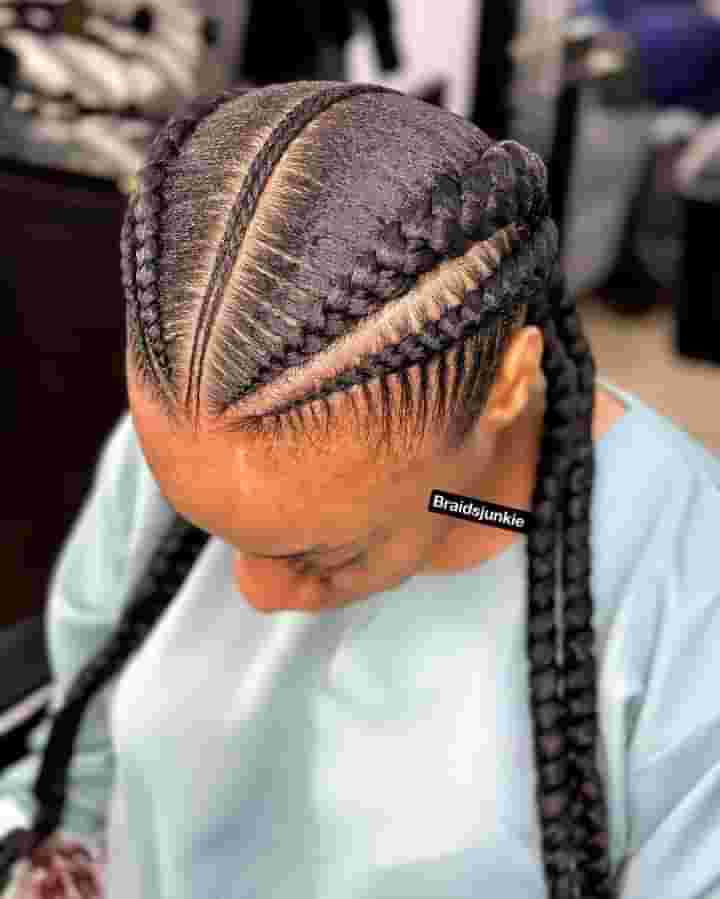 Latest Big All Back Cornrow Hairstyles 2023 for Adults 1