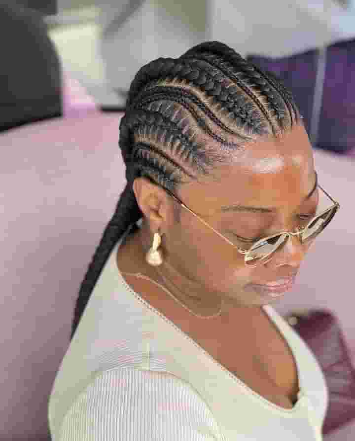 Latest Big All Back Cornrow Hairstyles 2023 for Adults 4