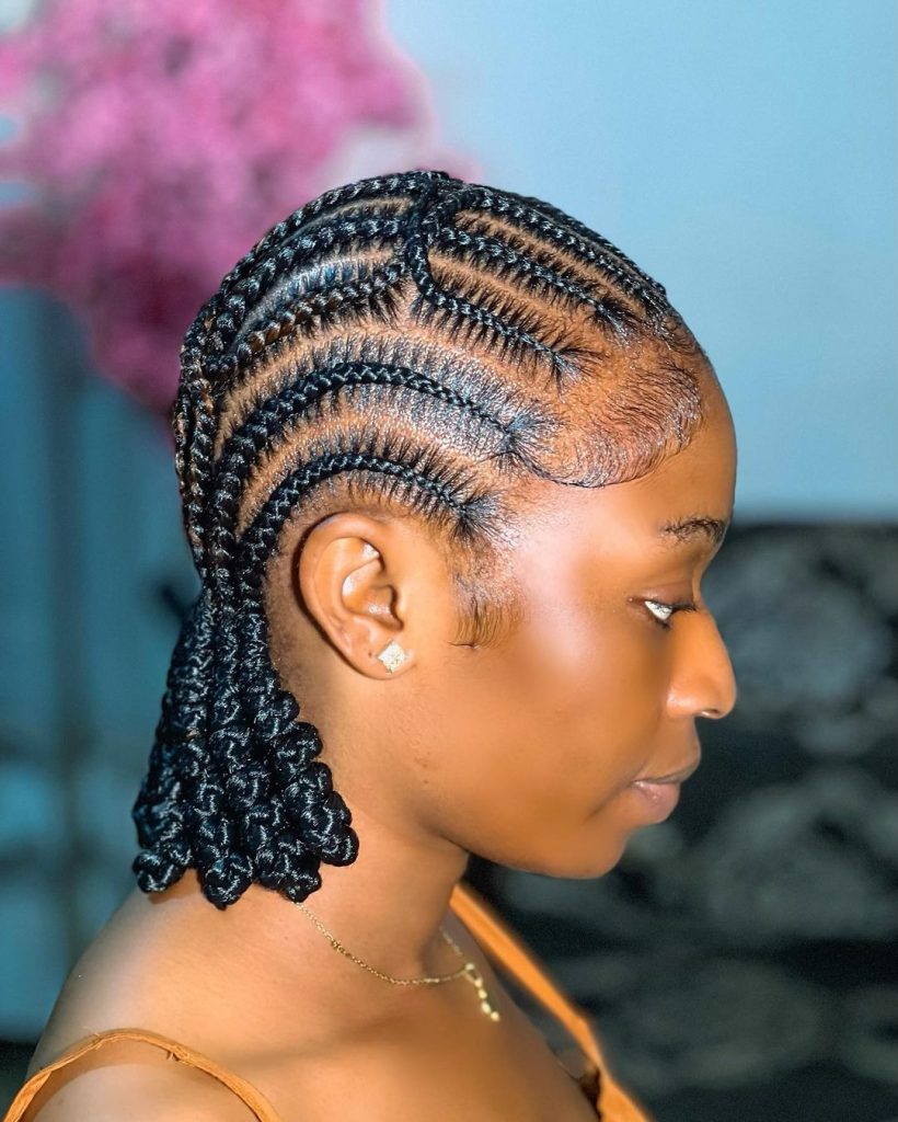 Simple Cornrows Hairstyles 2023 for Black Ladies 3