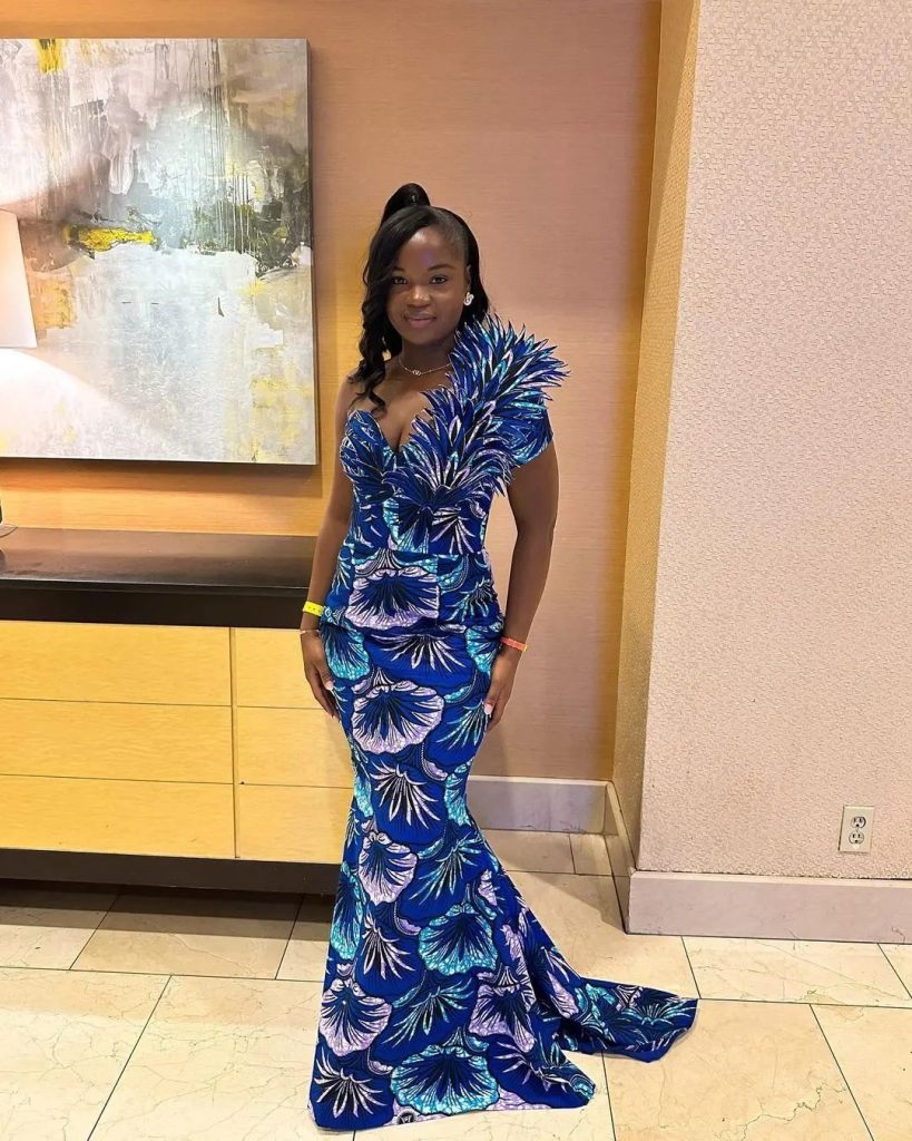 Recent And Nice Ankara Gown Styles For Ladies 2024 5