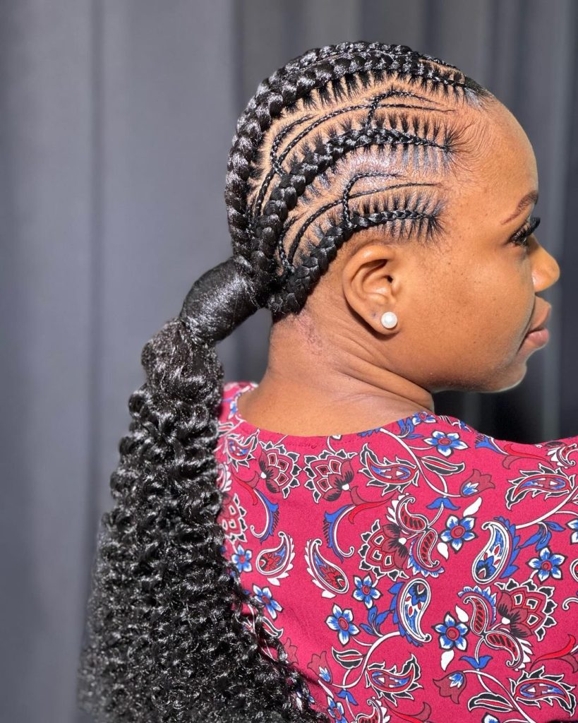 Trending And New Cornrow All Back Hairstyles With Attachment 4